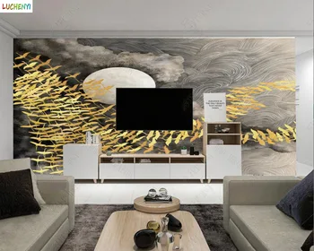 Actele de paredel pictate manual moom frunze de fundal abstract pictura murala de perete TV fondul dormitor living tapet decor acasă