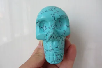 SUS!!! 250g ZADAR lustruit VERDE Turcoaz craniu de cristal de Vindecare