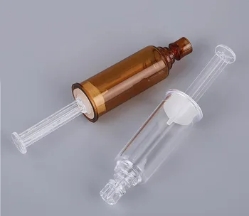 10ml 5ml test airless lotiune de sticla seringă de injecție mici ser esența îndepărtarea la fața locului lichid hialuronic toner reactiv
