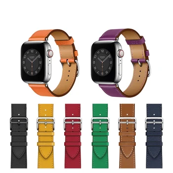 Afaceri Reale din Piele Buclă Bratara Curea Bandă pentru Apple Watch SE 7543 42mm 45mm 44mm 40mm Curea pe Inteligent iWatch 6 Watchband 38mm