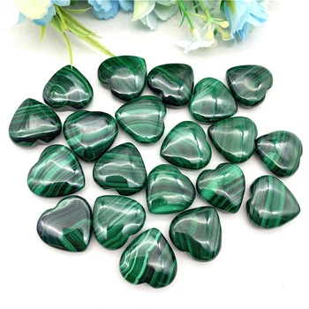 1 buc Naturale Malachit, in Forma de Inima Verde Minunat Cristal Piatră prețioasă de Vindecare Chakra Lustruit Pietre Decorative si Minerale