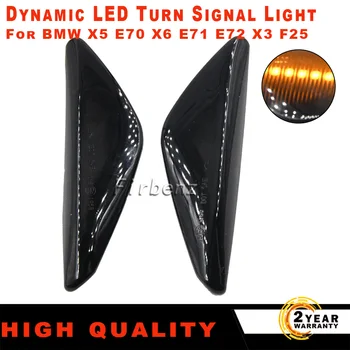 2 BUC LED-uri Dinamice de poziție Laterale de Semnalizare Indicator Repetor Curge Lumina Flash Fit Pentru BMW X3 X5 X6 E70 E71 2008-2014 E72 F25