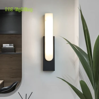 Rășină moderne LED Lumini de Perete camera de zi Baie Tranșee de Perete Aur Alb Negru Verde Metal Dormitor Lampă de Perete Home Deco