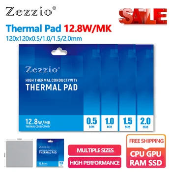 Zezzio Disipare a Căldurii Pad Termic 12.8 W/MK Pentru CPU GPU RAM Placa de baza Multifuncțională de Înaltă performanță Pad Silicon