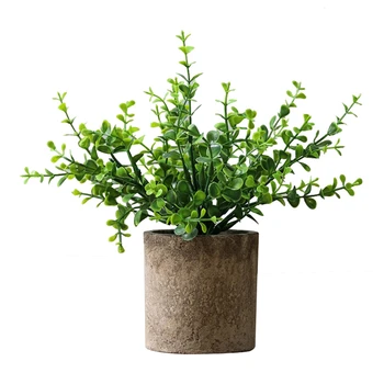 1 BUC Artificiale Plante de Ghiveci pentru Bonsai Verde Eucalipt Plante Ghivece cu Flori False Ornamente Home Garden Hotel de Partid Decor