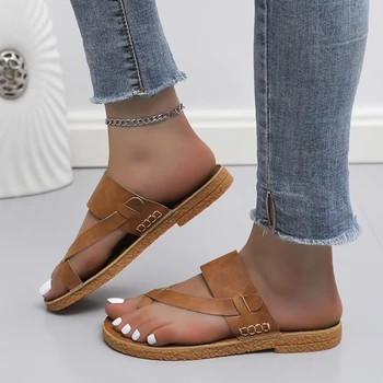 2022 Vara Femei Sandale Retro Flip-Flops Pantofi Plat Casual Non-Alunecare Doamnelor Diapozitive Plaja Zapatos Mujerfootwear Femele Confortabil