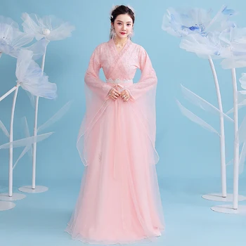 2022 Oriental Elegant Hanfu Pentru Femei Stil Tradițional Chinezesc Zână Printesa Rochie de Fete Costum de Epocă Rochie de Petrecere SL4700